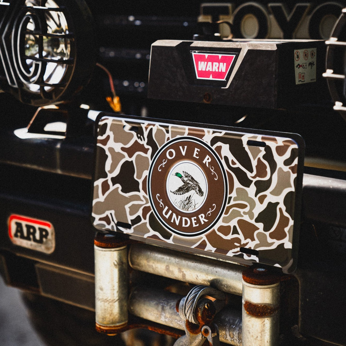 Old School Mallard Shoot License Plate