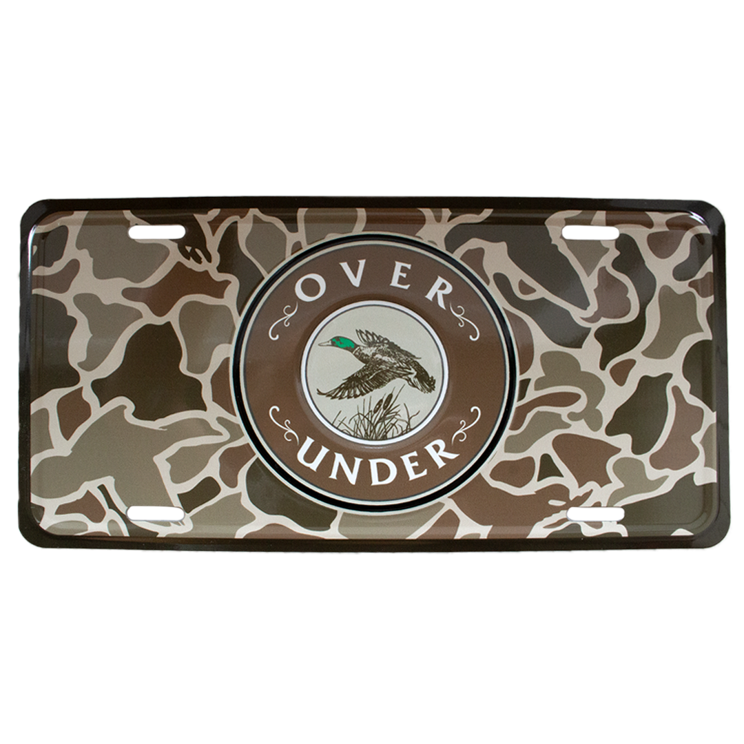 Old School Mallard Shoot License Plate