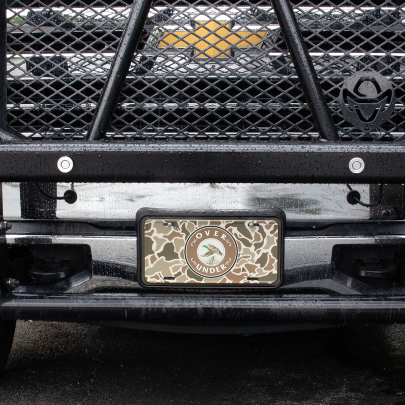 Old School Mallard Shoot License Plate